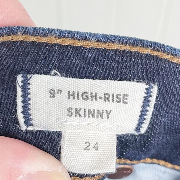 Madewell 9" High-Rise Skinny Jeans in Larkspur Dark Wash Denim F8990 Size 24 - Picture 7 of 13